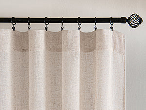 Natural White Linen Curtains 84 Inch Long for Bedroom Living Room, Soft Thick Linen Textured Window Drapes Semi Sheer Light Filtering Rod Pocket Back Tab Neutral Farmhouse Cream Ivory 2 Panels