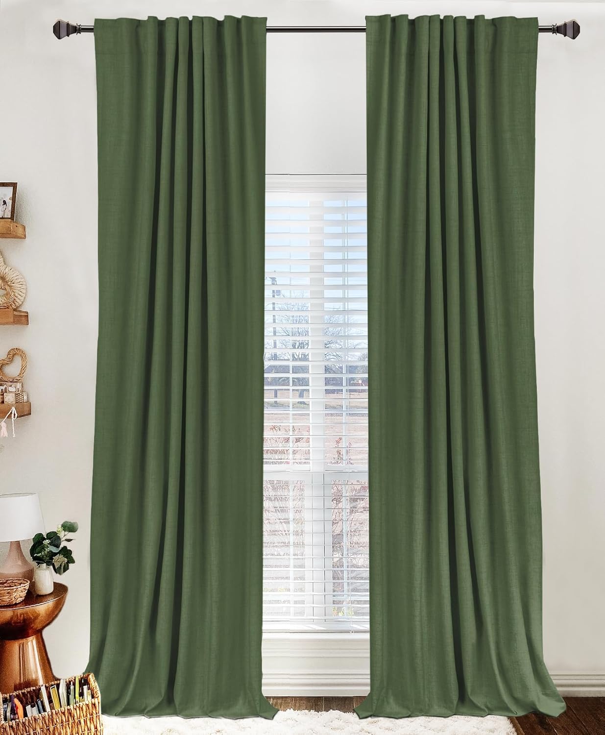 100% Blackout Shield Blackout Curtains for Bedroom 84 Inches Long, Back Tab/Rod Pocket Living Room Drapes, Thermal Insulated Blackout Curtains 2 Panels Set, 50" W x 84" L, Cream